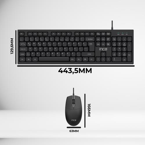 INCA IMK-376T KABLOLU SLİM Q KLAVYE MOUSE SET - Klavye Mouse Setler ürünleri tekmarshop.com'da